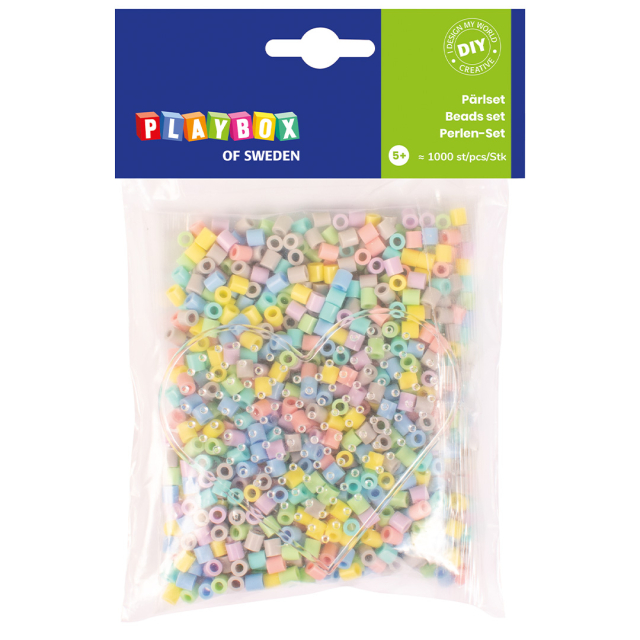 Tube Kralen Hart 1000 stuks Pastel