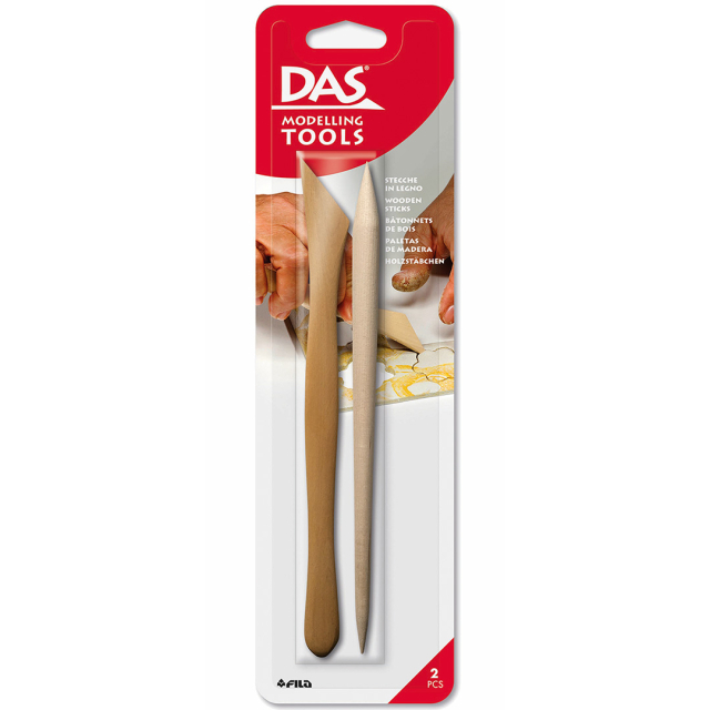 Houten gereedschap voor modelleren 2-pack