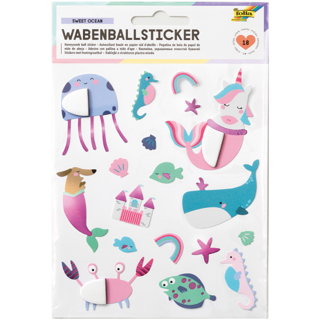 Stickers Honingraatpapier Zoete Oceaan 1 Vel