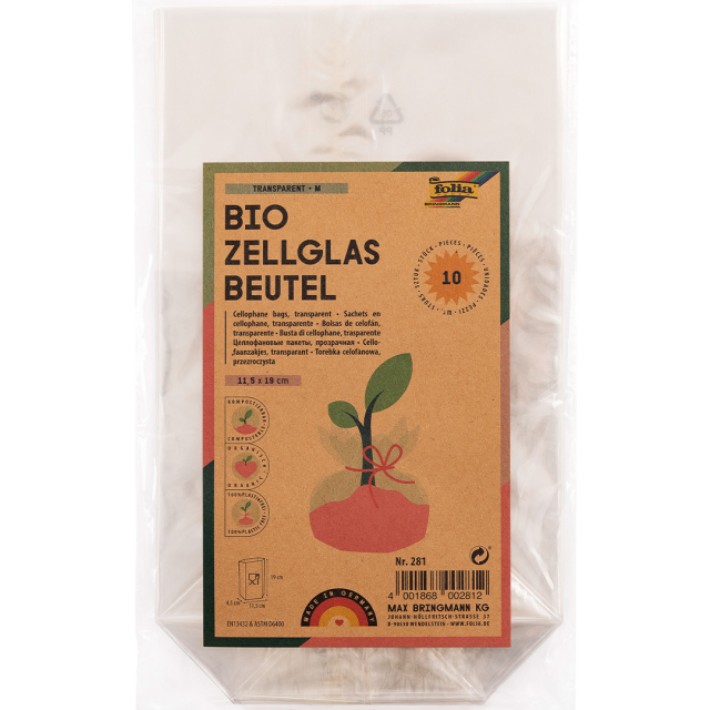 Cellofaanzakken Maat M 10-pack