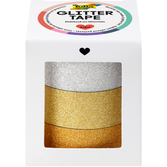 Glitter-Tape Goud 3-pack