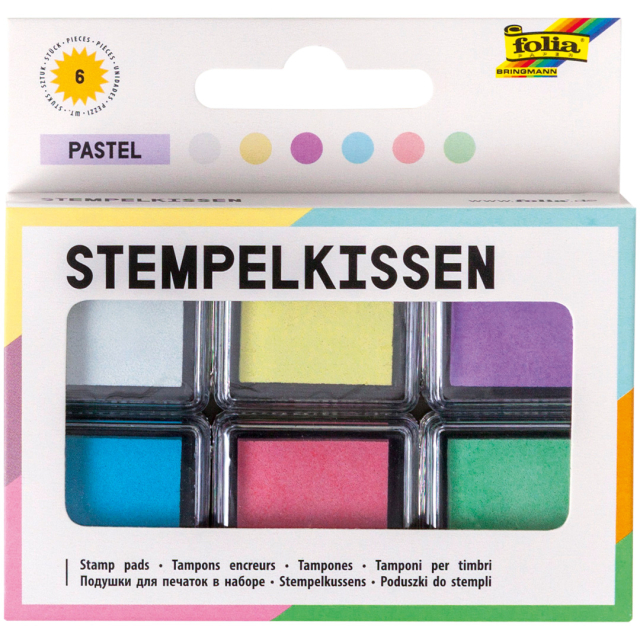 Inktkussens Pastel 6-pack
