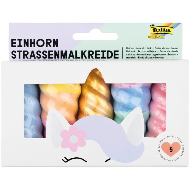 Eenhoorn Stoepkrijt 5-pack