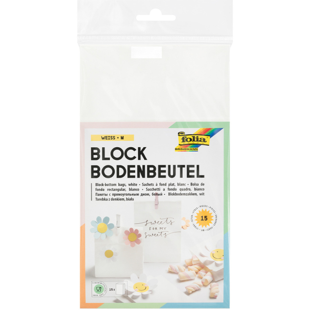 Blokzakken Wit 15-pack