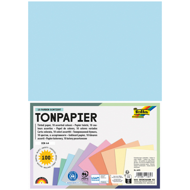 Gekleurd Papier Pastel A4 100 vellen