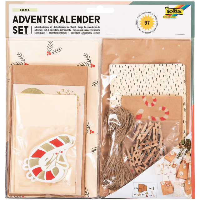 Papieren zakjes voor Adventskalender 24-pack  