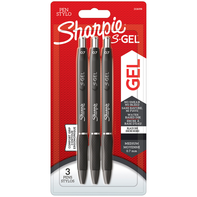 S-Gel 0,7 mm 3-pack Black