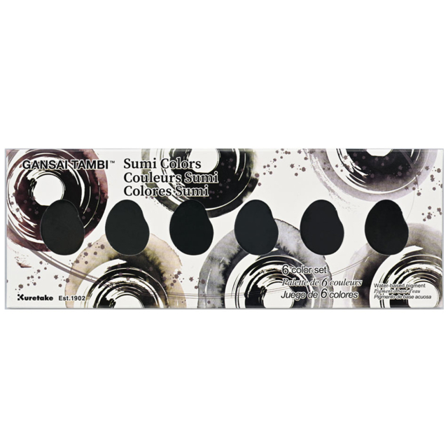 Gansai Tambi Aquarel 6-set Sumi Colors