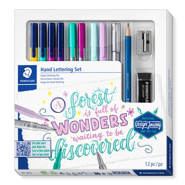 Hand Lettering Set 12 delen