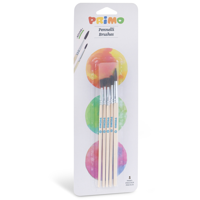 Penselen Ronde punt 5-set Acryl/Olie