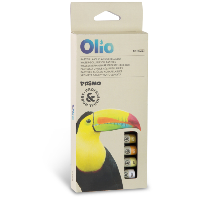 Oliepastels wateroplosbaar 12-set