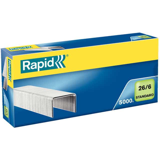 Nietjes Standard 26/6 verzinkt 5000 stuks