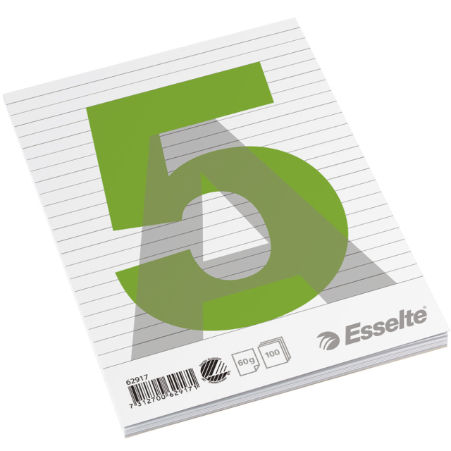 Lijmblok A5 60g 100 vellen gelinieerd