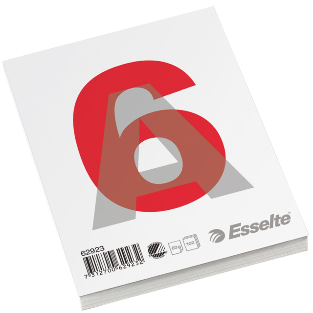 Lijmblok A6 60g 100 vellen ongelinieerd