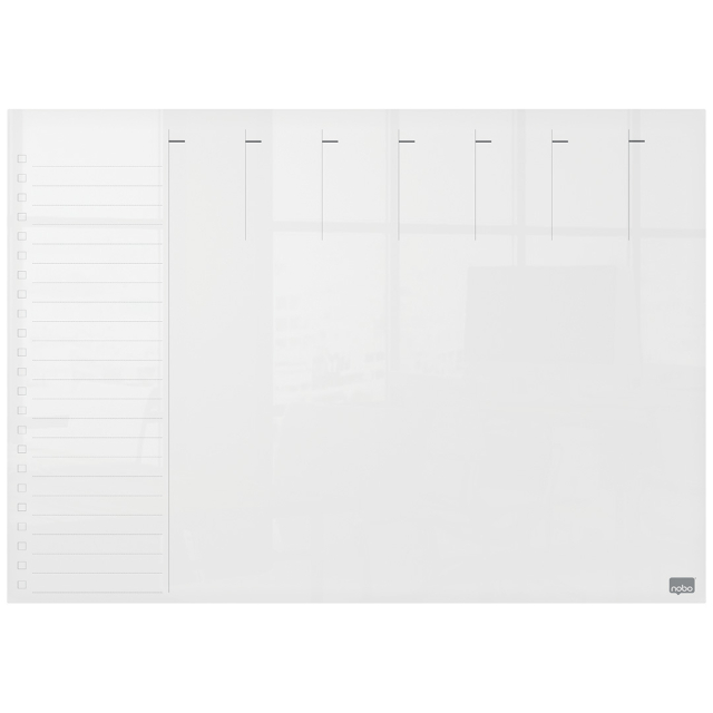 Transparant mini whiteboard Weekplanner A3