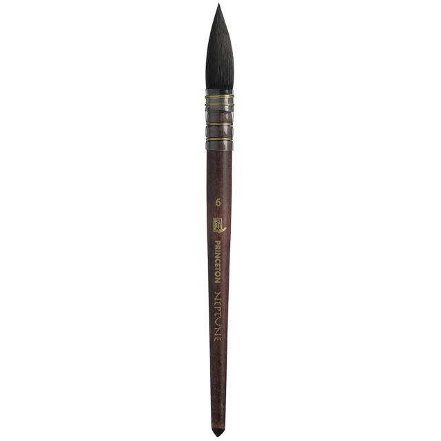 Pinceau synthétique Neptune manche court Quill size 6
