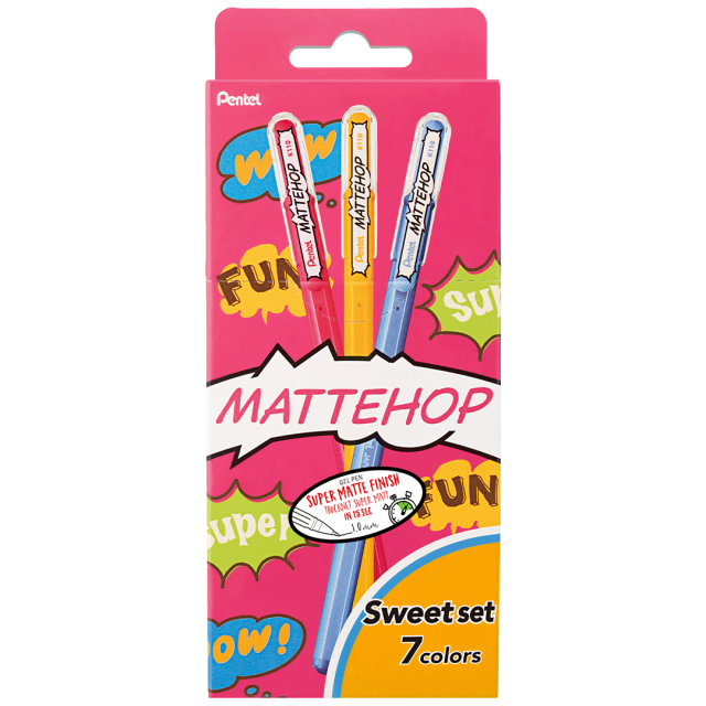Mattehop Gelpen Sweet Colours 7 stuks