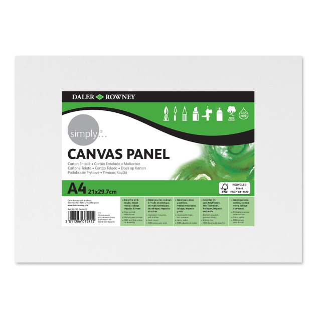 Canvas board Katoen A4