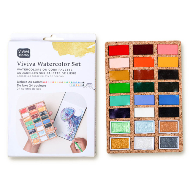 Aquarelverf DeLuxe 24 kleuren