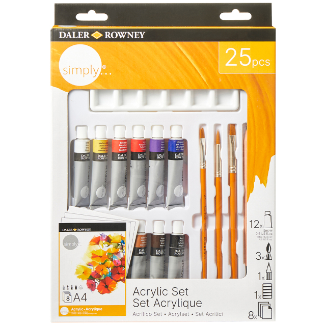 Simply Acrylverfset 25 stuks