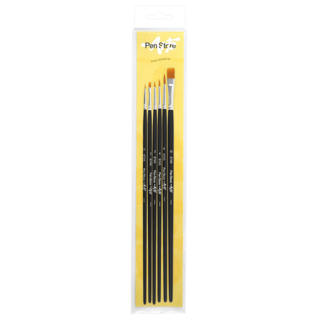 Synthetische penselen Acryl/Olie 6-set