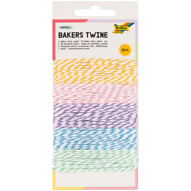 Papieren touw Pastel 20 m