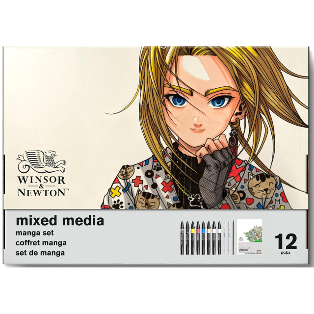 Mixed Media Graphic Art Manga 12-set