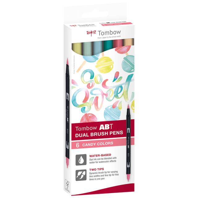 ABT Dual Brush pen 6-set Candy