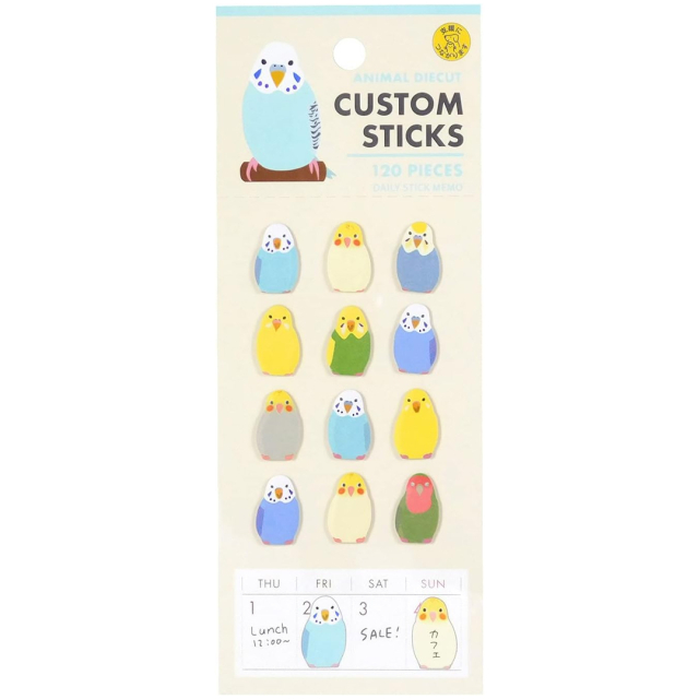 Stickers Parakeet 120-pack