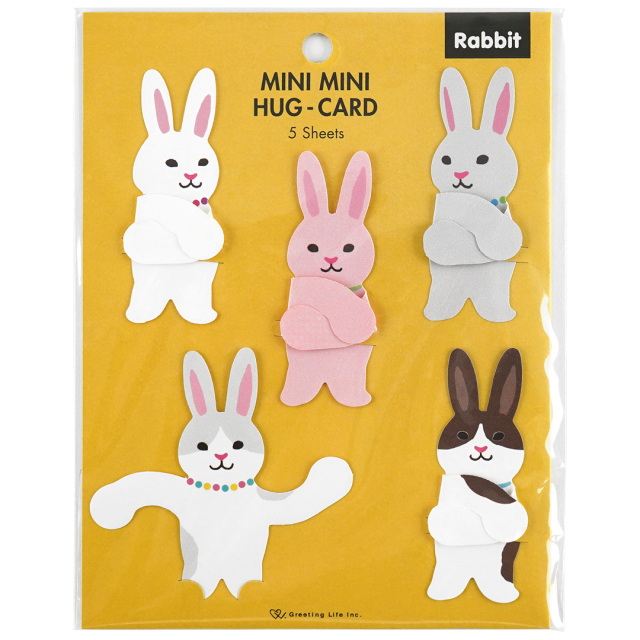 Minikaarten Konijn 5 stuks