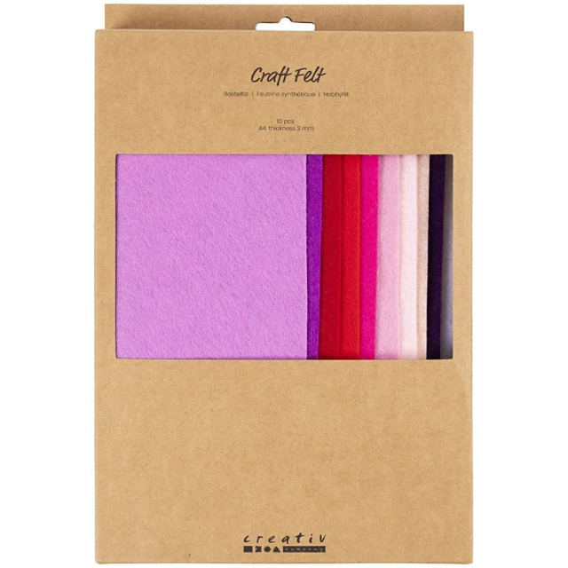 Hobbyvilt A4 10-pack Paars roze kleurenmix