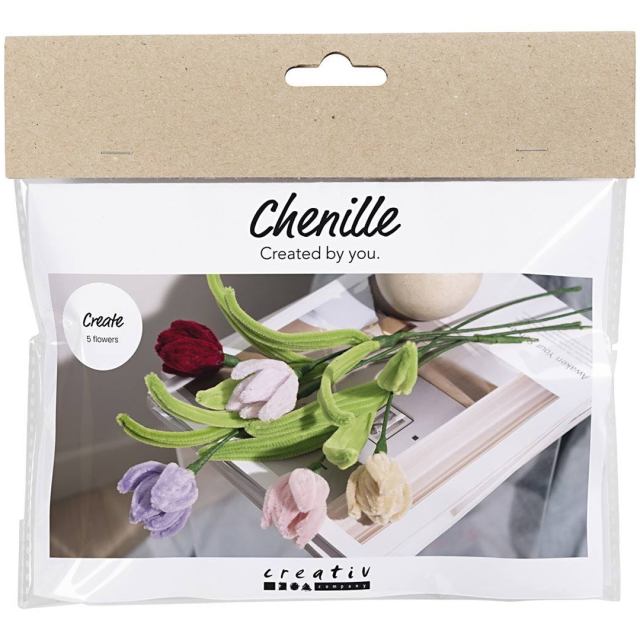DIY-kit Chenille bloemen Tulpen