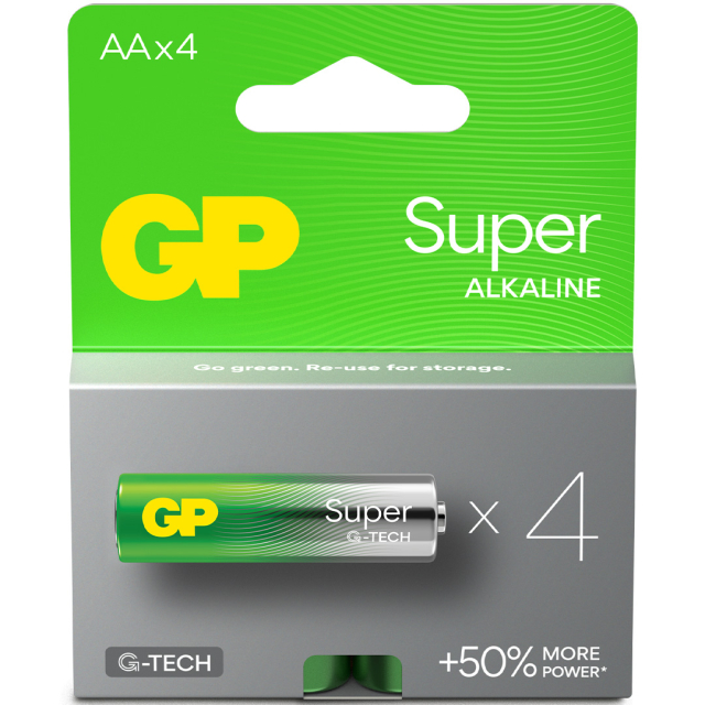 Batterijen Super Alkaline AA 4-pak