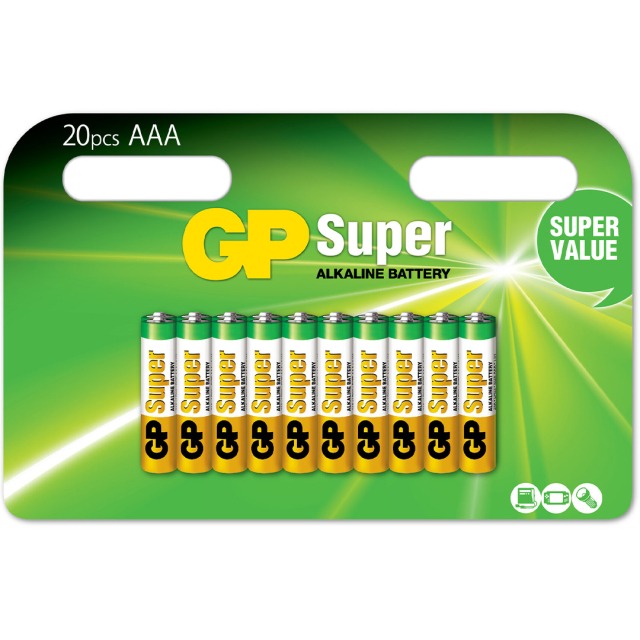 Batterijen Super Alkaline AAA 20-pak