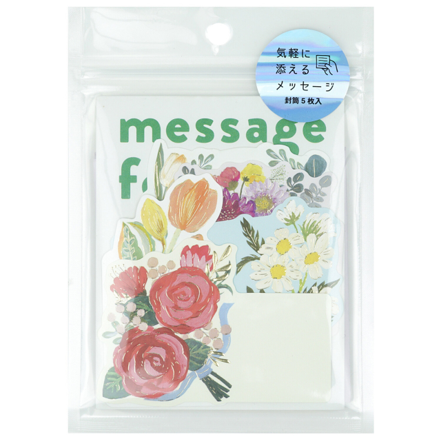 Kaarten met enveloppen 5 stuks Bloemen
