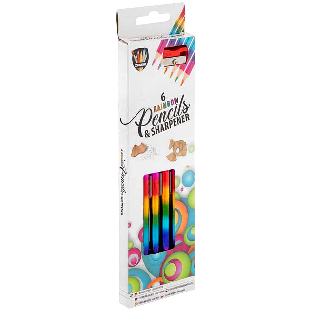 Potloden Regenboog + puntenslijper