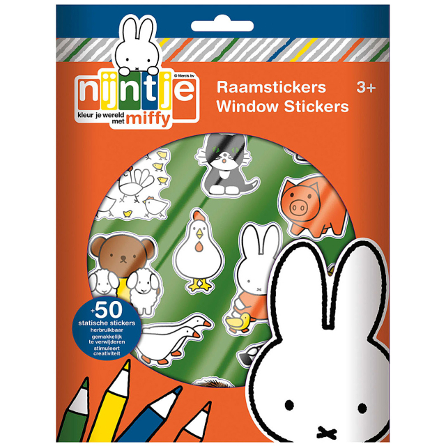 Nijntje Miffy raamstickers (3 jaar+)