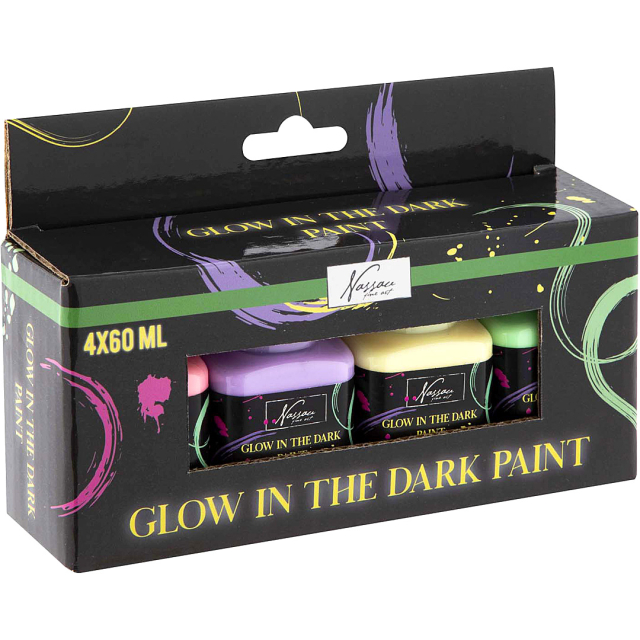 Lichtgevende verf 60ml 4-set