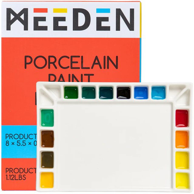 Rechthoekig porseleinen palet 14x20 cm