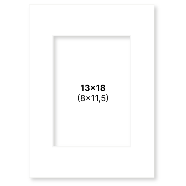 Passe-partout Wit 13x18 cm