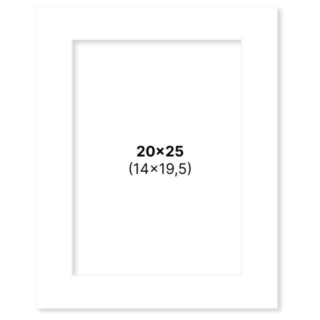 Passe-partout Wit 20x25 cm