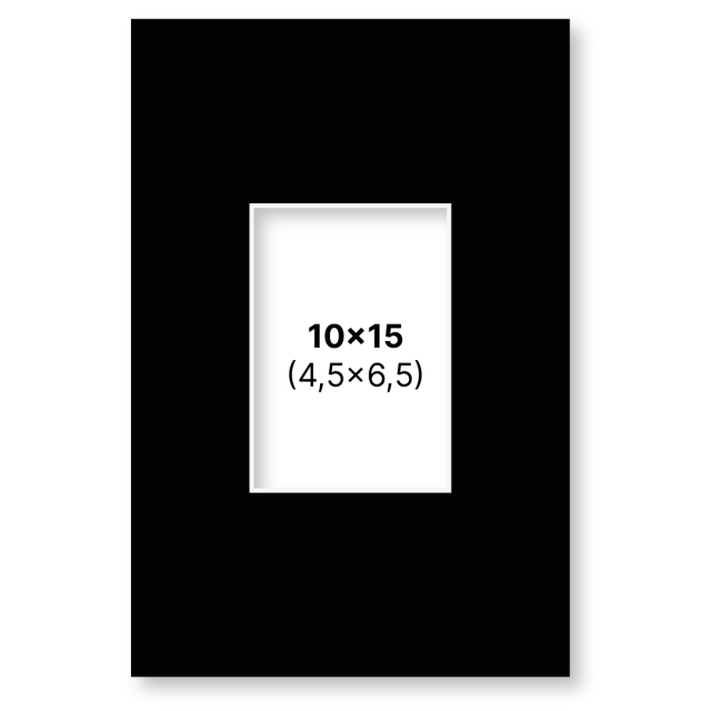 Passe-partout Zwart 10x15 cm