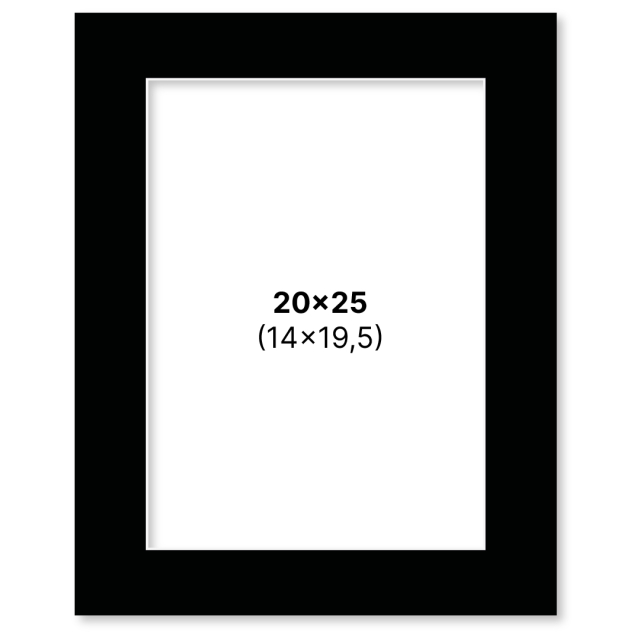 Passe-partout Zwart 20x25 cm