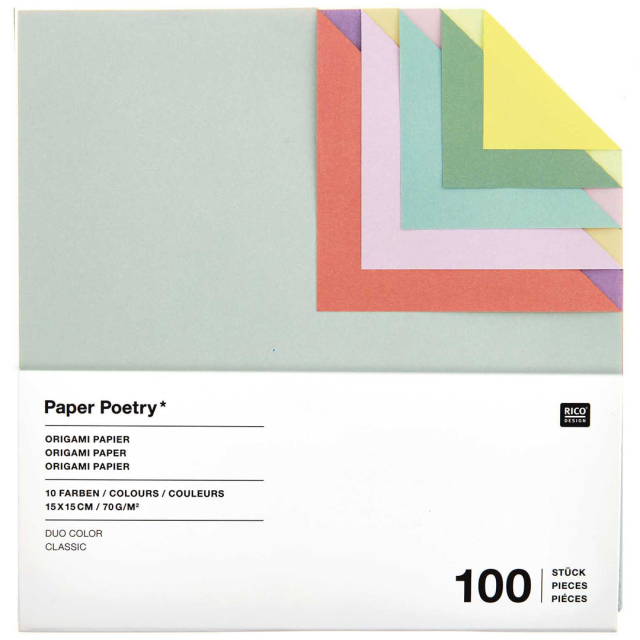 Origami-papier Duo Colour Classic 15x15 cm 100 vellen
