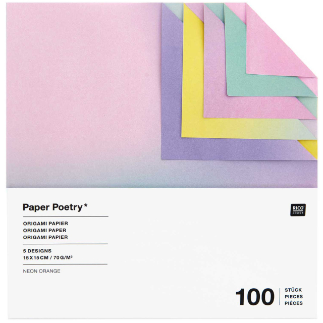 Origami-papier Blurry Gradient 15x15 cm 100 vellen