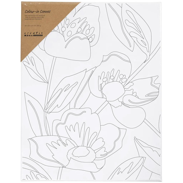 Canvas met print 24x30cm 360g Poppy