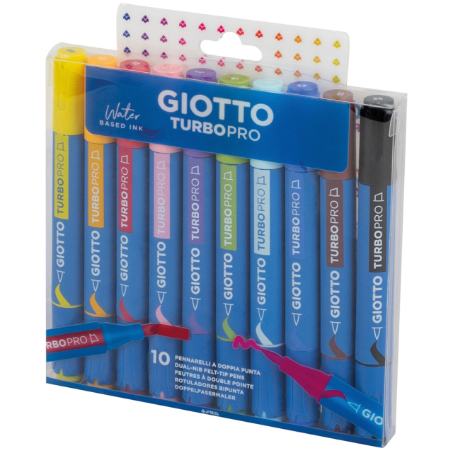 Turbo Pro Dual Tip Marker Pen 10-set