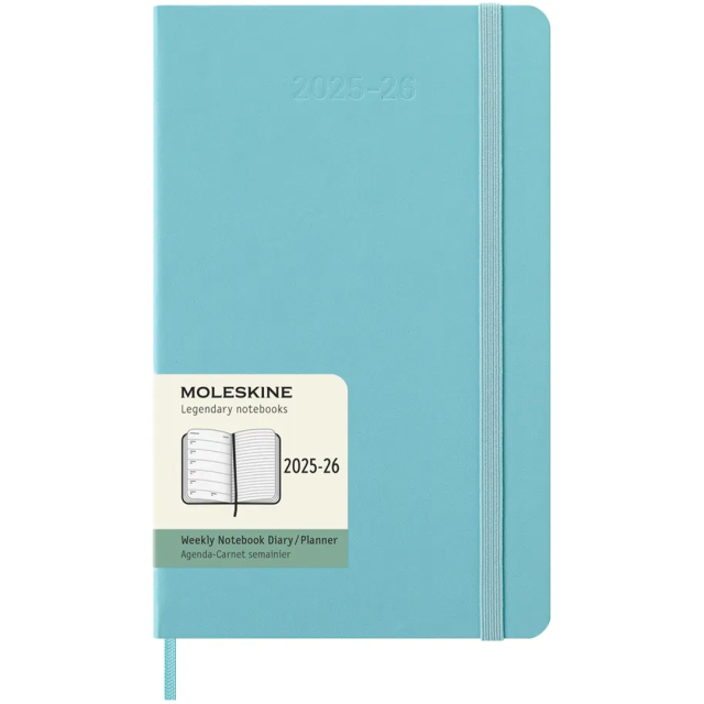Kalender 18M WeekNote Hard Cover Large Aquamarine