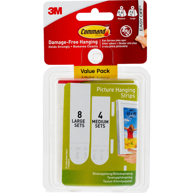 Command Beeldophang Strips Voordeelverpakking Medium/Groot