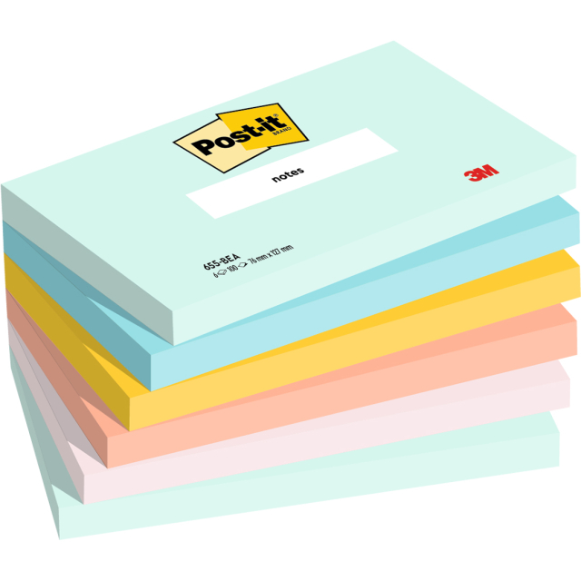 Post-it 76x127 Kleurenmix Beachside 6-pack